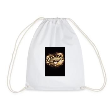 Golden Beautiful Blossom Magic - Drawstring Bag - white - Front