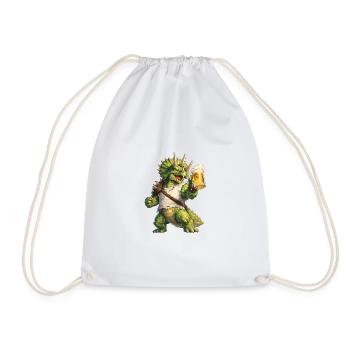 Triceratops - Drawstring Bag - white - Front