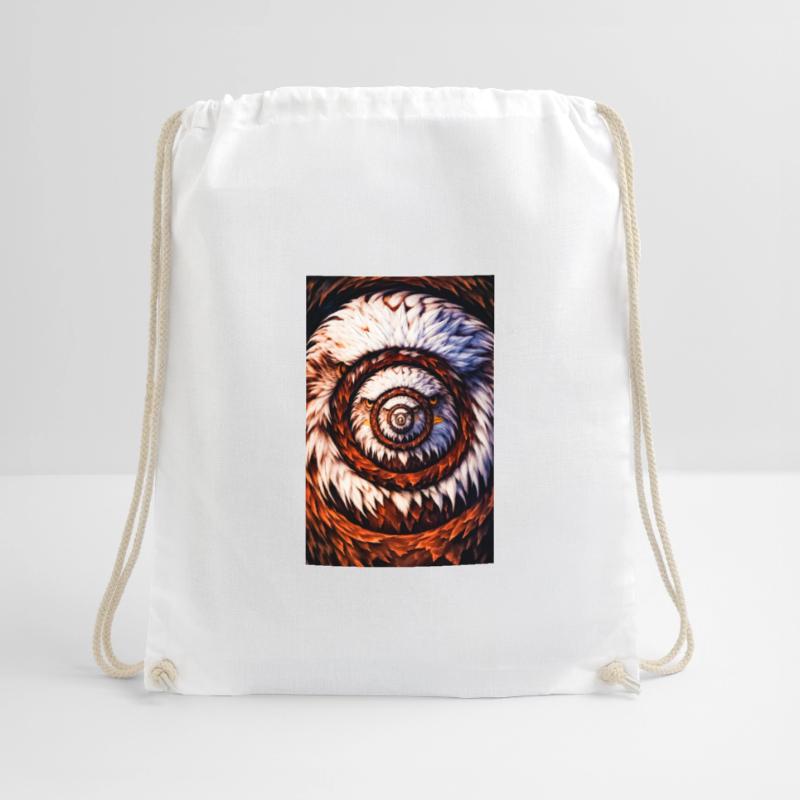 Spring Spiral with Spring Patterns Drawstring Bag