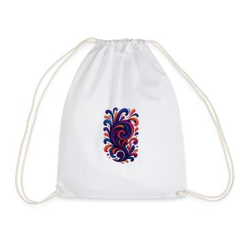 Colorful Swirl - Drawstring Bag - white - Front