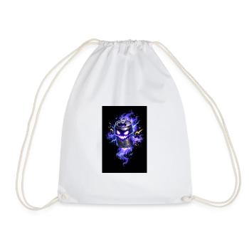 Purple Haunted Cannon Halloween - Drawstring Bag - white - Front