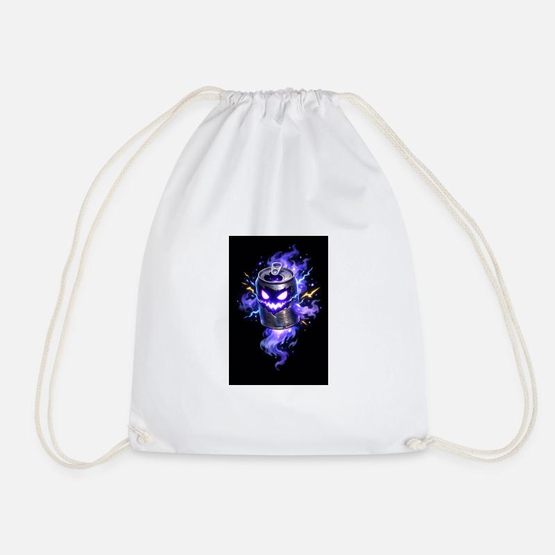 Purple Haunted Cannon Halloween - Drawstring Bag - white