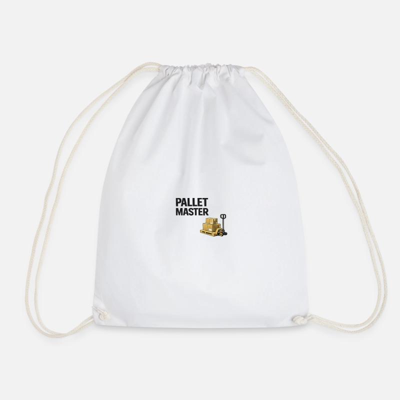 Pallet Master: Warehouse Lift - Drawstring Bag - white
