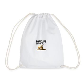 Motif certifié chariot élévateur - Sac de sport léger - blanc - Devant