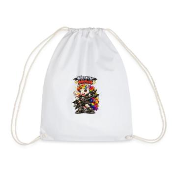 Unicorn Heavy Metal Rainbow Guitar - Drawstring Bag - white - Front