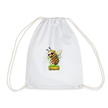 Zombee Néon Crâne - Sac de sport léger - blanc - Devant