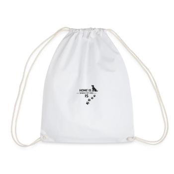 La maison, c’est là où est mon chien - Sac de sport léger - blanc - Devant