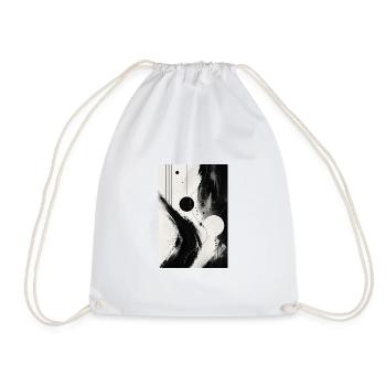 Abstraction noir et blanc orbites - Sac de sport léger - blanc - Devant