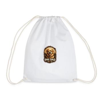 Père de chien avec des lunettes de soleil - Sac de sport léger - blanc - Devant