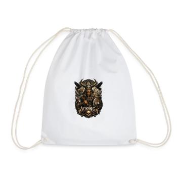 Guerrier viking avec des crânes - Sac de sport léger - blanc - Devant