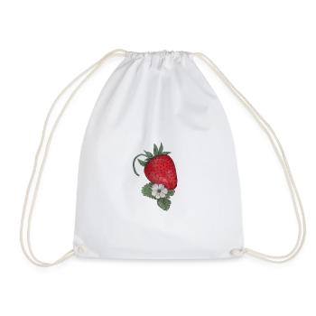 Rêve de fraise avec floraison - Sac de sport léger - blanc - Devant
