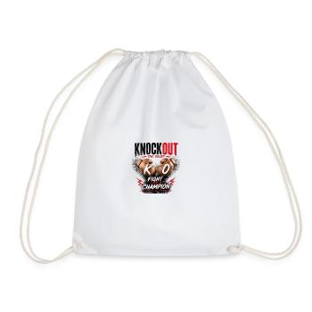 Knockout Fighting Spirit KO Box Power - Drawstring Bag - white - Front