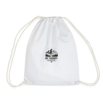 Mountain Therapy – Vintage Mountain Hiking Design  - Turnbeutel - Weiß - Vorne