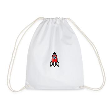 Comic Rocket Rétro - Sac de sport léger - blanc - Devant