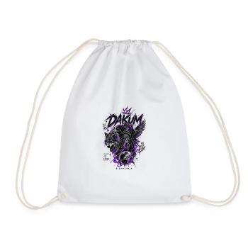 DAKUM Demonic Wolf in the Glow of Night - Drawstring Bag - white - Front