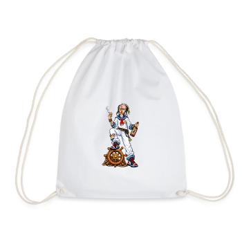 Sailor Graffiti Streetwear - Drawstring Bag - white - Front
