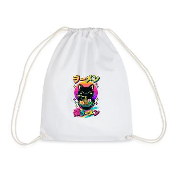 Kawaii Katzen Ramen Anime - Turnbeutel - Weiß - Vorne