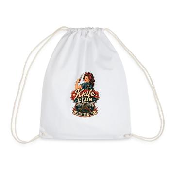Blade Club Vintage Pin-Up - Drawstring Bag - white - Front
