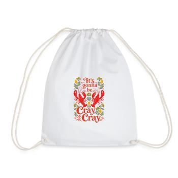 Crayfish party - It's going to be cray cray - Drawstring Bag - white - Front