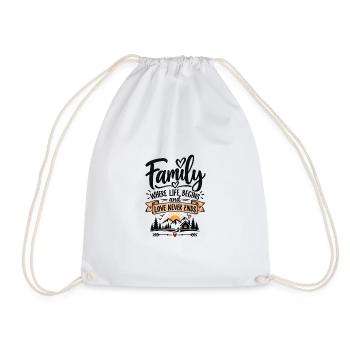 Family Where Life Begins - Drawstring Bag - white - Front