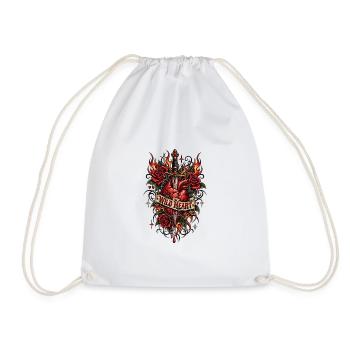 Wild Heart – Tattoo Edition - Drawstring Bag - white - Front