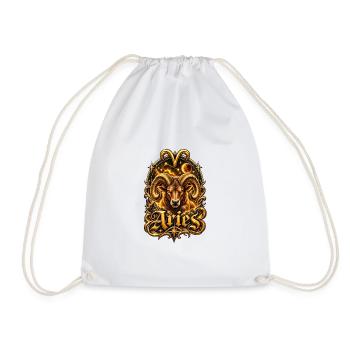 Aries Gold Ram Nebula - Drawstring Bag - white - Front