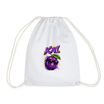 KAI Plum Graffiti Sonnenbrillen-Design - Turnbeutel - Weiß - Vorne