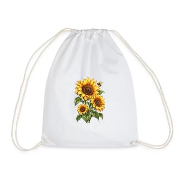 Sonnenblumen Gartenliebe - Turnbeutel - Weiß - Vorne