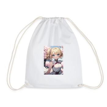 Hydro Idol and Sakura - Drawstring Bag - white - Front