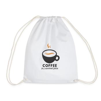 Coffee - Drawstring Bag - white - Front