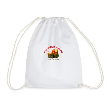 I'm such a hot sunflower,A733107 - Drawstring Bag - white - Front