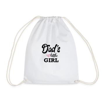 Baby Child Dad Dad Little Girl Little Girl - Drawstring Bag - white - Front