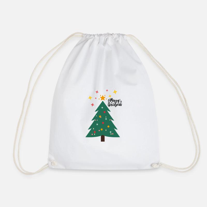 Weihnachtsbaum - Christbaum - Turnbeutel - Weiß