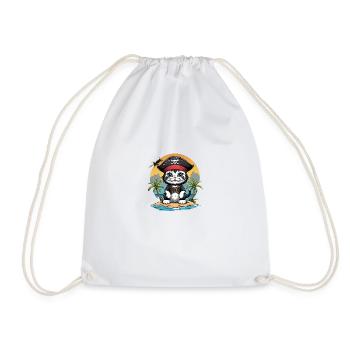 Pirate Chat Drôle Enfants Chemise Cadeau Pirate - Sac de sport léger - blanc - Devant