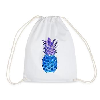 ANANAS MOSAIC night - Drawstring Bag - white - Front