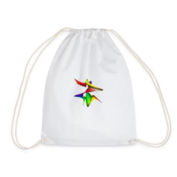 Abstract art - Drawstring Bag - white - Front