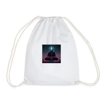 Cyber Punk Buddha - Sac de sport léger - blanc - Devant