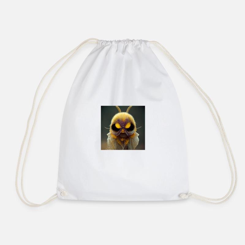 Bee - Drawstring Bag - white