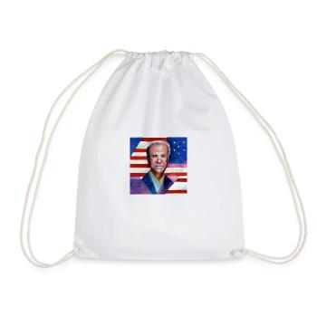 Drapeau des États-Unis avec Joe Biden - Sac de sport léger - blanc - Devant