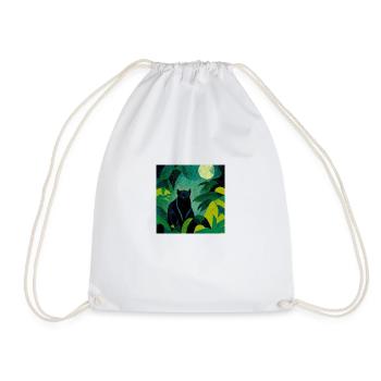 Panther in the jungle by moonlight - Drawstring Bag - white - Front