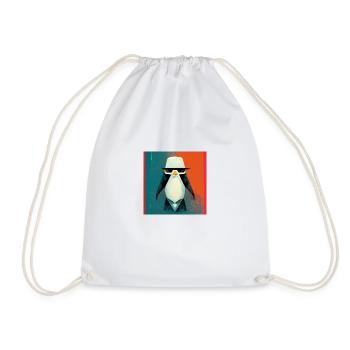 Draxler Design penguin hacker bazooka - Turnbeutel - Weiß - Vorne