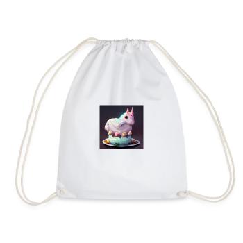 Cake en forme de licorne - Sac de sport léger - blanc - Devant