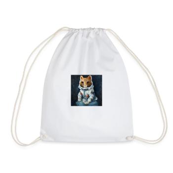 ginger cat wearing an grey astronaut - Sac de sport léger - blanc - Devant