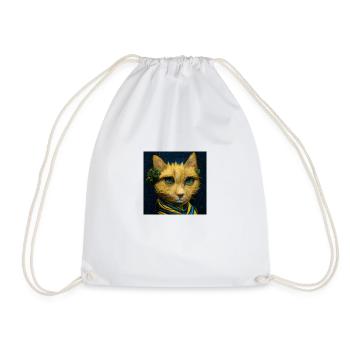 Chat de style Van Gogh décoré à Noël - Sac de sport léger - blanc - Devant