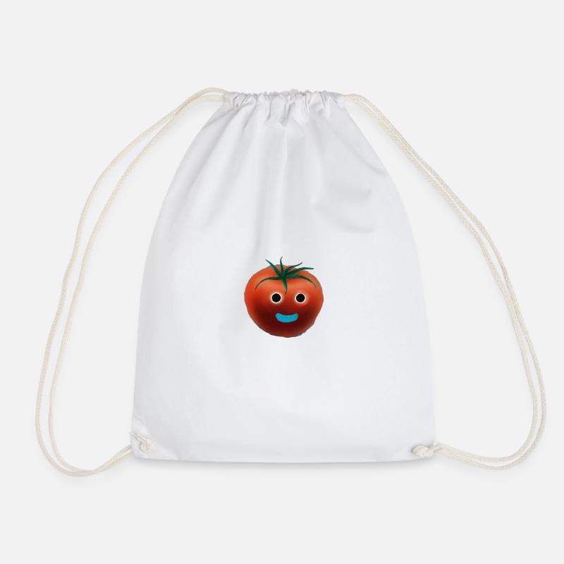Tomate mit Gesicht - Turnbeutel - Weiß