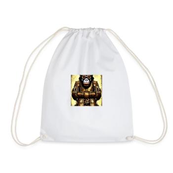 steampunk ape - Turnbeutel - Weiß - Vorne