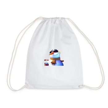 Bonhomme de neige avec lunettes de soleil - Sac de sport léger - blanc - Devant