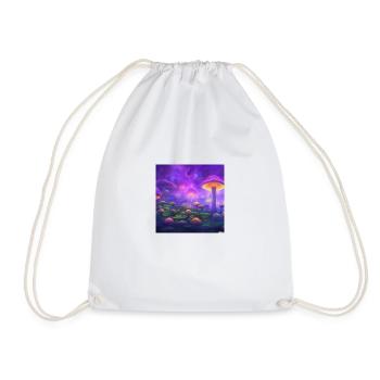 Luminous mushrooms - Drawstring Bag - white - Front