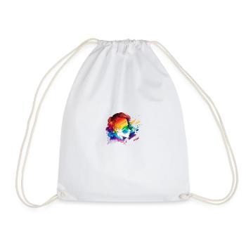 Regenbogenfrau - Turnbeutel - Weiß - Vorne