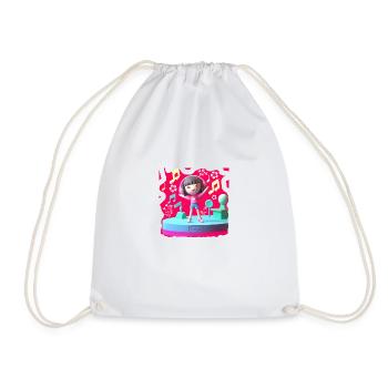 FUNNY MUSIC 8 - Drawstring Bag - white - Front